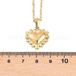 304 Stainless Steel Heart Pendant Necklaces for Women&nbsp;NJEW-G191-01G