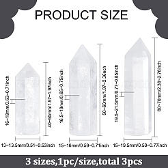 3Pcs 3 Style Point Tower Natural Quartz Crystal Home Display Decoration&nbsp;DJEW-BC0001-22A