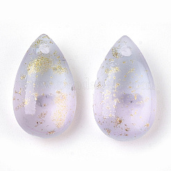 Two Tone Transparent Spray Painted Glass Charms&nbsp;X-GLAA-T017-02-B03