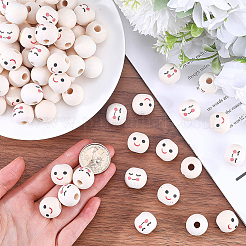 100Pcs 2 Styles Maple Wood European Beads&nbsp;WOOD-GF0002-22