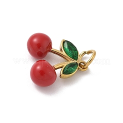 304 Stainless Steel Enamel Pendants Ion Plating(IP)&nbsp;STAS-I349-01G-05