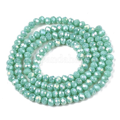 Electroplate Glass Beads Strands&nbsp;EGLA-A044-P2mm-B14-1