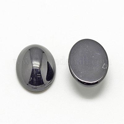 Natural Black Stone Cabochons&nbsp;G-R415-13x18-46-1