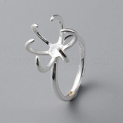 Adjustable Brass Ring Components&nbsp;KK-WH0079-20S-1
