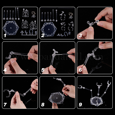 Plastic Assembled Action Figure Display Holders&nbsp;ODIS-WH0043-77-1