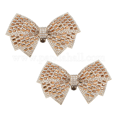 Bowknot Rhinestone Shoe Decoration&nbsp;DIY-WH0430-522A-1