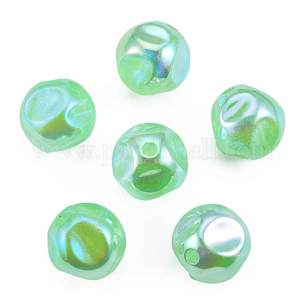 Electroplate Rainbow Iridescent Plating Acrylic Beads&nbsp;TACR-T025-002A-1