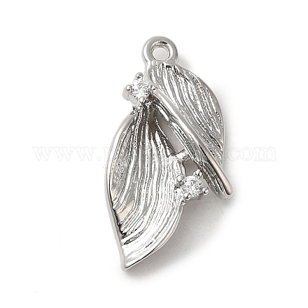 Brass Micro Pave Cubic Zirconia Pendants KK-D071-05P-1