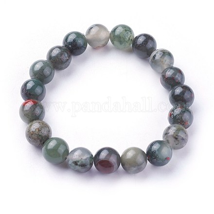 Natural African Bloodstone Stretch Bracelets BJEW-F380-01-C01-1
