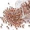 TOHO 6/0 Round Beads, Japanese Seed Beads, (740) Copper Lined Crystal, 4mm, Hole: 1.5mm, about 840pcs/50g