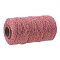 Two Tone Cotton String Threads, Macrame Cord, Decorative String Threads, for DIY Crafts, Gift Wrapping and Jewelry Making, Pale Violet Red, 2mm, about 109.36 Yards(100m)/Roll