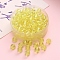 50Pcs Transparent Acrylic Beads, Yellow, 10x2mm