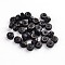 Natural Maple Wood Beads, Lead Free, Flat Round, Dyed, Black, 6x3mm, Hole: 2mm, about 14772pcs/1000g