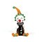 Handmade Lampwork Clown Display Decorations, for Home Decorations, Black, 42x27.5x72.5mm