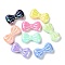 UV Plated Acrylic Beads, Iridescent, Bowknot, Mixed Color, 17x31.5x9mm, Hole: 3mm