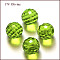 K9 Glass, Imitation Austrian Crystal Beads, Grade AAA, Faceted, Round, Yellow Green, 6mm, Hole: 0.7~0.9mm