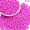 Baking Paint Glass Seed Beads, Round Hole, Peanut, Magenta, 3.5x6x3.5mm, Hole: 0.9mm, about 3750pcs/pound
