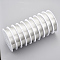 Round Copper Jewelry Wire, Long-Lasting Plated, Silver Color Plated, 21 Gauge, 0.7mm, about 10.17 Feet(3.1m)/roll