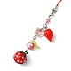 Glass & Resin Mobile Straps&nbsp;HJEW-FS00009-01-1