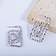 Spiral Rectangle Brass Stud Earrings&nbsp;CX5883-1