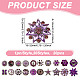 20Pcs Alloy Rhinestone Snap Button&nbsp;BUTT-GO0001-03A-2