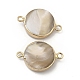 Natural Trochid Shell Connector Charms&nbsp;PEAR-P004-54KCG-2