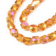 Electroplate Transparent Glass Beads Strands&nbsp;EGLA-N002-13-B03-3