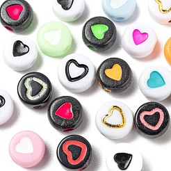300Pcs 10 Style Opaque & Craft Style & Plating Acrylic Beads&nbsp;SACR-FS0001-05