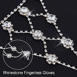 2Pcs Alloy Resin Rhinestone Mittens Bracelets for Women&nbsp;BJEW-CY0001-15