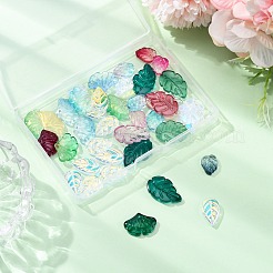 40Pcs 4 Styles Transparent Glass Pendants&nbsp;GLAA-FP0001-16