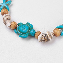 Round Wood Stretch Bracelets&nbsp;X-BJEW-JB03769