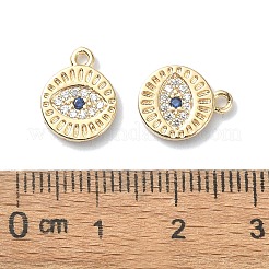 Brass Micro Pave Cubic Zirconia Pendants&nbsp;X1-KK-A194-02G