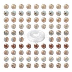 100Pcs 8mm Natural Aqua Terra Jasper Beads&nbsp;DIY-LS0002-35