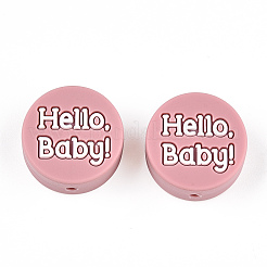 Word Hello Baby Print Pattern Silicone Beads&nbsp;SIL-N005-06