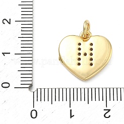 Brass Micro Pave Clear Cubic Zirconia Pendants&nbsp;KK-D229-01G-08