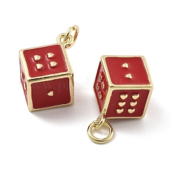 Brass Enamel Pendants&nbsp;KK-U060-33G-01