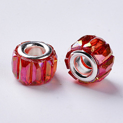 Transparent Resin European Beads&nbsp;X-RPDL-Q023-A-B04