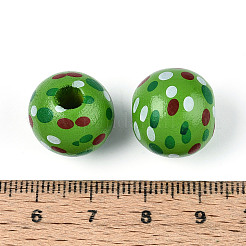 Spray Painted Schima Wood Beads&nbsp;WOOD-T032-36E