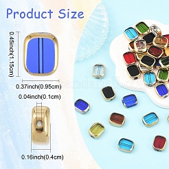 40Pcs 8 Colors Transparent Handmade Lampwork Beads&nbsp;LAMP-YW0004-31