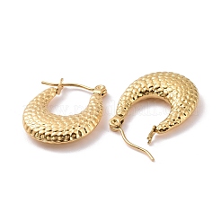 Ion Plating(IP) 304 Stainless Steel Chunky Crescent Moon Hoop Earrings for Women&nbsp;EJEW-G293-24G