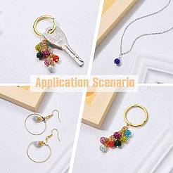 24Pcs 12 Colors Handmade Polymer Clay Rhinestone Pendants&nbsp;PALLOY-SW0026-01