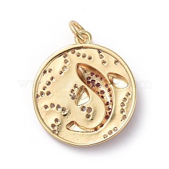 Brass Micro Pave Cubic Zirconia Pendants&nbsp;ZIRC-G160-28G