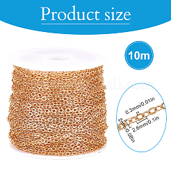 10M Brass Cable Chains&nbsp;CHC-SC0001-10LG