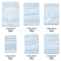 60Pcs 6 Styles Rectangle PVC Resealable Packaging Bags&nbsp;OPP-FS0001-17
