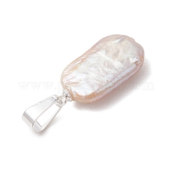 Natural Baroque Keshi Pearl Pendants&nbsp;PALLOY-JF05218-02