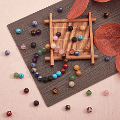 200Pcs 10 Style Natural & Synthetic Gemstone Round Beads&nbsp;G-CJ0001-53