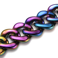 Handmade UV Plating Acrylic Curb Chains&nbsp;AJEW-JB00774-03