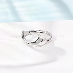 Irregular 304 Stainless Steel Cuff Open Rings&nbsp;RJEW-P191-12P