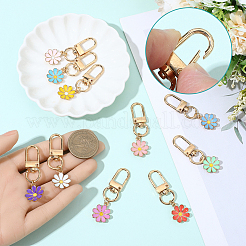 20Pcs 10 Colors Alloy Enamel Pendant Decorations&nbsp;HJEW-SC0002-84