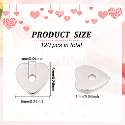 120Pcs 304 Stainless Steel Beads&nbsp;STAS-DC0011-40